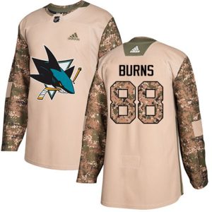 Maend-NHL-San-Jose-Sharks-Troeje-Brent-Burns-88-Authentic-Camo-Veterans-Day-Practice