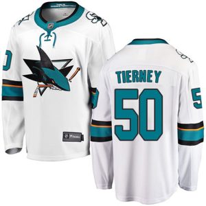 Maend-NHL-San-Jose-Sharks-Troeje-Chris-Tierney-50-Breakaway-Hvid-Fanatics-Branded-Ude