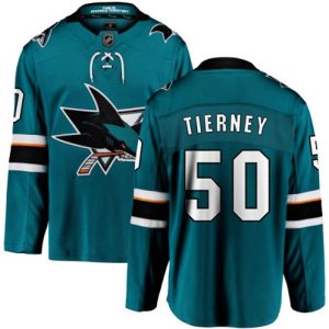 Maend-NHL-San-Jose-Sharks-Troeje-Chris-Tierney-50-Breakaway-Teal-Groen-Fanatics-Branded-Hjemme
