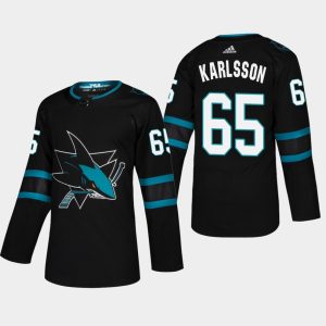 Maend-NHL-San-Jose-Sharks-Troeje-Erik-Karlsson-65-2018-19-Sort-Authentic-Pro-Stealth-Alternate