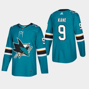 Maend-NHL-San-Jose-Sharks-Troeje-Evander-Kane-9-Hjemme-Teal