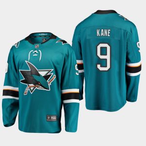 Maend-NHL-San-Jose-Sharks-Troeje-Evander-Kane-9-Premier-Breakaway-Player-Hjemme-Teal