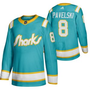 Maend-NHL-San-Jose-Sharks-Troeje-Joe-Pavelski-8-2020-Throwback-Authentic-Player-Teal