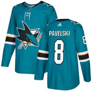 Maend-NHL-San-Jose-Sharks-Troeje-Joe-Pavelski-8-Authentic-Teal-Groen-Hjemme