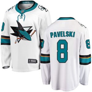 Maend-NHL-San-Jose-Sharks-Troeje-Joe-Pavelski-8-Breakaway-Hvid-Fanatics-Branded-Ude