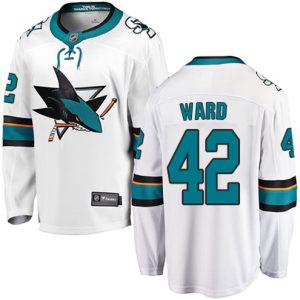 Maend-NHL-San-Jose-Sharks-Troeje-Joel-Ward-42-Breakaway-Hvid-Fanatics-Branded-Ude