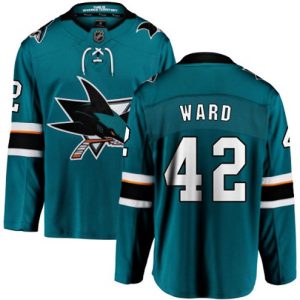 Maend-NHL-San-Jose-Sharks-Troeje-Joel-Ward-42-Breakaway-Teal-Groen-Fanatics-Branded-Hjemme