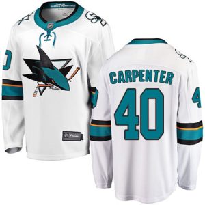Maend-NHL-San-Jose-Sharks-Troeje-Ryan-Carpenter-40-Breakaway-Hvid-Fanatics-Branded-Ude