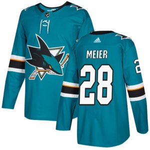 Maend-NHL-San-Jose-Sharks-Troeje-Timo-Meier-28-Authentic-Teal-Groen-Hjemme