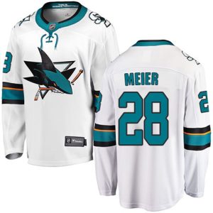 Maend-NHL-San-Jose-Sharks-Troeje-Timo-Meier-28-Breakaway-Hvid-Fanatics-Branded-Ude