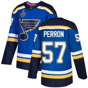 Maend-NHL-St.-Louis-Blues-Troeje-57-David-Perron-Blaa-Hjemme-2019-Stanley-Cup