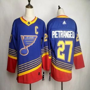 Maend-NHL-St.-Louis-Blues-Troeje-Alex-Pietrangelo-27-2019-20-Blaa-Retro-Authentic