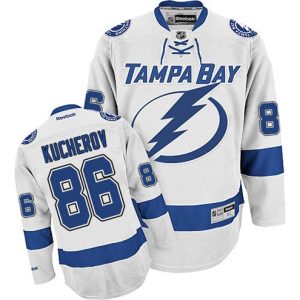 Maend-NHL-Tampa-Bay-Lightning-Troeje-Nikita-Kucherov-86-Reebok-Hvid-Ude