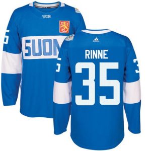 Maend-NHL-Team-Finland-Troeje-35-Pekka-Rinne-Authentic-Blaa-Ude-2016-World-Cup