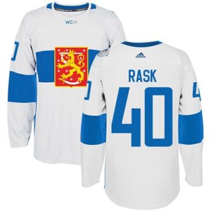 Maend-NHL-Team-Finland-Troeje-40-Tuukka-Rask-Authentic-Hvid-Hjemme-2016-World-Cup