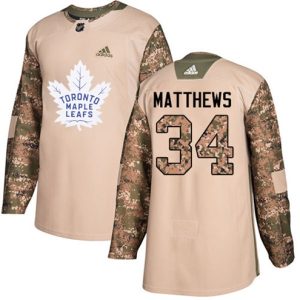 Maend-NHL-Toronto-Maple-Leafs-Troeje-Auston-Matthews-34-Authentic-Camo-Veterans-Day-Practice