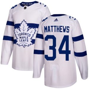 Maend-NHL-Toronto-Maple-Leafs-Troeje-Auston-Matthews-34-Authentic-Hvid-2018-Stadium-Series