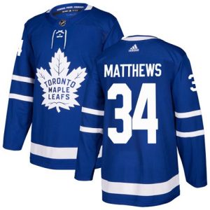 Maend-NHL-Toronto-Maple-Leafs-Troeje-Auston-Matthews-34-Authentic-Royal-Blaa-Hjemme