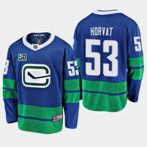 Maend-NHL-Vancouver-Canucks-Troeje-Bo-Horvat-53-50th-Anniversary-Blaa-Alternate
