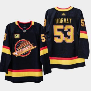 Maend-NHL-Vancouver-Canucks-Troeje-Bo-Horvat-53-50th-Anniversary-Sort-1989-Flying-Skate