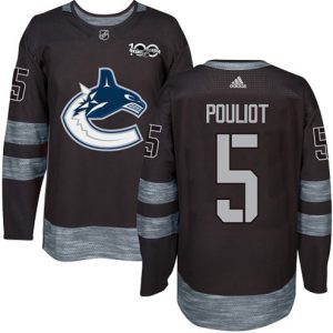 Maend-NHL-Vancouver-Canucks-Troeje-Derrick-Pouliot-5-Authentic-Sort-1917-2017-100th-Anniversary