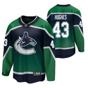 Maend-NHL-Vancouver-Canucks-Troeje-Quinn-Hughes-43-2021-Special-Edition-Groen