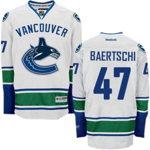 Maend-NHL-Vancouver-Canucks-Troeje-Sven-Baertschi-47-Reebok-Hvid-Ude
