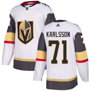 Maend-NHL-Vegas-Golden-Knights-Troeje-William-Karlsson-71-Authentic-Hvid-Ude