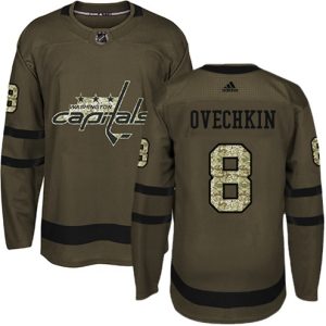 Maend-NHL-Washington-Capitals-Troeje-Alex-Ovechkin-8-Authentic-Groen-Salute-to-Service