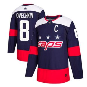 Maend-NHL-Washington-Capitals-Troeje-Alex-Ovechkin-8-Authentic-Navy-Blaa-2018-Stadium-Series