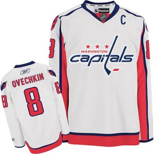 Maend-NHL-Washington-Capitals-Troeje-Alex-Ovechkin-8-Reebok-Hvid-Ude