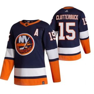 Maend-New-York-Islanders-Troeje-Cal-Clutterbuck-15-2022-Reverse-Retro-Blaa-Authentic