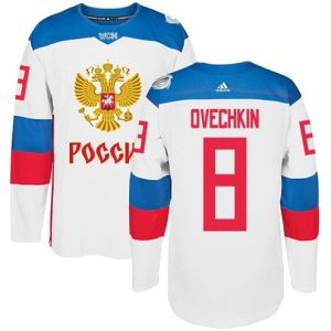 Maend-Team-Rusland-Troeje-8-Alexander-Ovechkin-Authentic-Hvid-Hjemme-2016-World-Cup