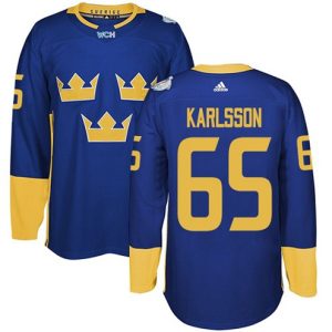 Maend-Team-Sverige-Troeje-65-Erik-Karlsson-Authentic-Royal-Blaa-Ude-2016-World-Cup