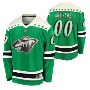 Minnesota-Wild-Tilpasset-Troeje-2021-St-Patricks-Day-Groen-Breakaway-Men
