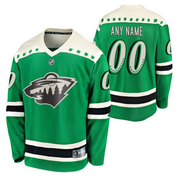 Minnesota-Wild-Tilpasset-Troeje-2021-St-Patricks-Day-Groen-Breakaway-Men