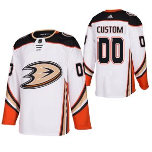 NHL-Anaheim-Ducks-Tilpasset-Troeje-Ude-Hvid-Authentic