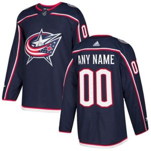 NHL-Columbus-Blue-Jackets-Tilpasset-Troeje-Hjemme-Navy-Blaa-Authentic