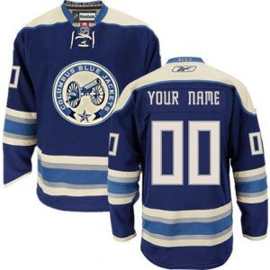 NHL-Columbus-Blue-Jackets-Tilpasset-Troeje-Reebok-Third-Navy-Blaa-Authentic