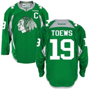 NHL-Jonathan-Toews-Authentic-Maend-Groen-Reebok-Chicago-Blackhawks-Troeje-19-Practice