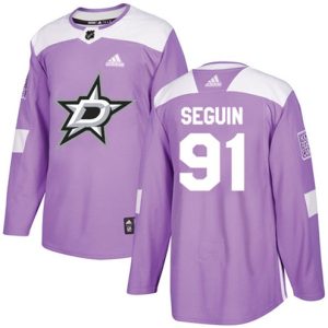 NHL-Tyler-Seguin-Authentic-Maend-Lilla-Dallas-Stars-Troeje-91-Fights-Cancer-Practice