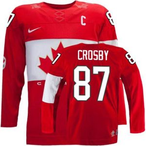 Olympic-Hockey-Sidney-Crosby-Authentic-Maend-NHL-Roed-Nike-Team-Canada-Troeje-87-Ude-2014-C-Patch