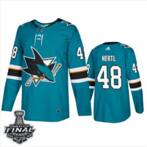 Sharks-Tomas-Hertl-48-Hjemme-Teal-2019-Stanley-Cup-Final-Stitched