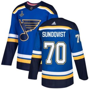 St.-Louis-Blues-Troeje-70-Oskar-Sundqvist-Blaa-Hjemme-2019-Stanley-Cup
