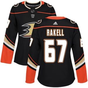 kvinder-NHL-Anaheim-Ducks-Ishockey-Troeje-Rickard-Rakell-67-Sort-Authentic