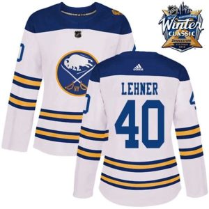 kvinder-NHL-Buffalo-Sabres-Ishockey-Troeje-Robin-Lehner-40-2018-Winter-Classic-Hvid-Authentic
