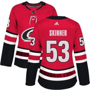 kvinder-NHL-Carolina-Hurricanes-Ishockey-Troeje-Jeff-Skinner-53-Roed-Authentic