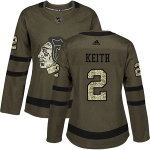 kvinder-NHL-Chicago-Blackhawks-Ishockey-Troeje-Duncan-Keith-2-Camo-Groen-Authentic