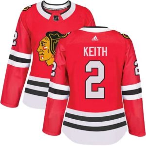 kvinder-NHL-Chicago-Blackhawks-Ishockey-Troeje-Duncan-Keith-2-Roed-Authentic