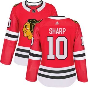 kvinder-NHL-Chicago-Blackhawks-Ishockey-Troeje-Patrick-Sharp-10-Roed-Authentic